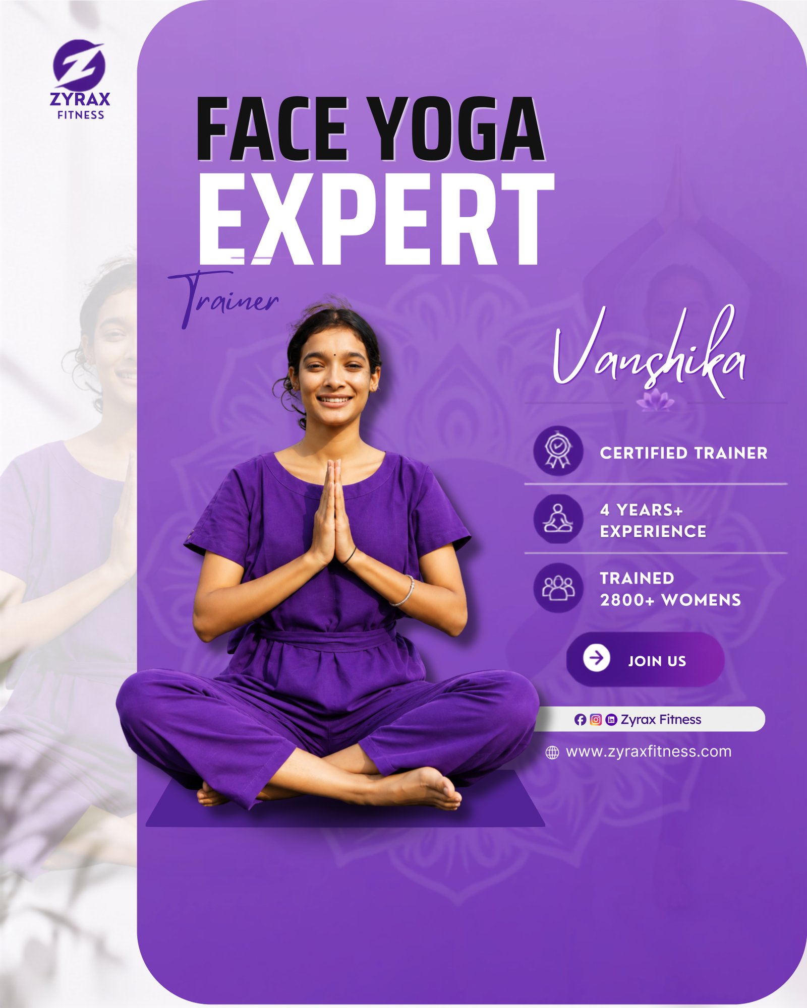 Vanshika, Zyrax Yoga Expert Trainer